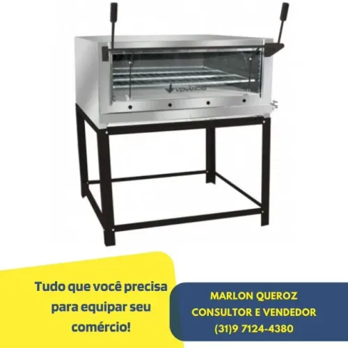 Forno com Pedra Refratária a Gás 80x60CM Venâncio 