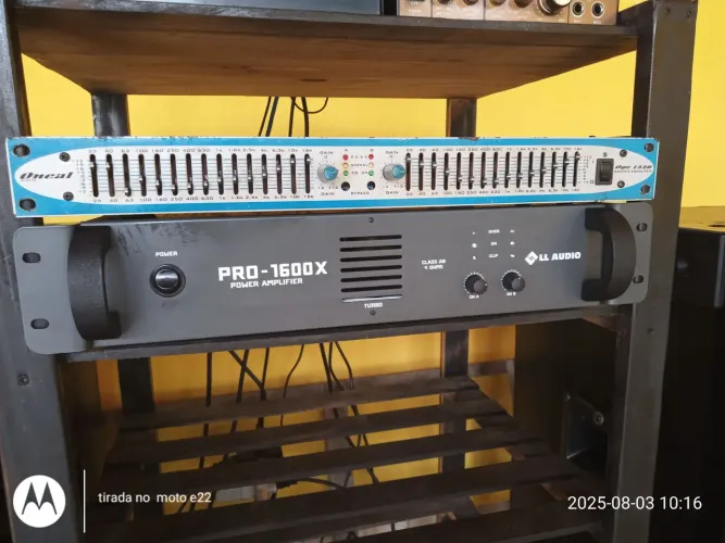 sistema de som completo Equalizador ONeal Uge 1520 + Amplificador LL Audio Pro-1600X