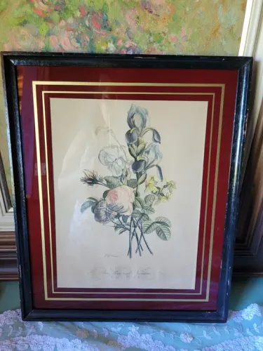 Quadro natureza morta vintage floral