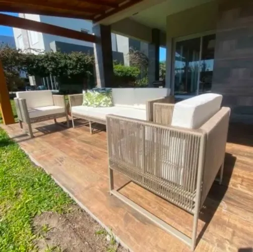 SOFÁ DE CORDA NÁUTICA PARA VARANDA, PISCINA E JARDIM