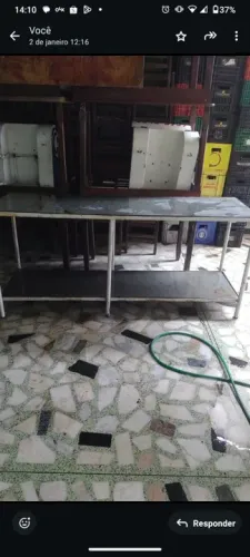 Mesa de aço para restaurante