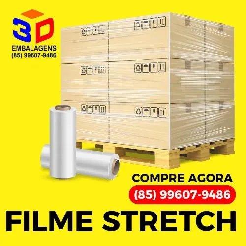 Filme Stretch para Embalagens 3D Embalagens