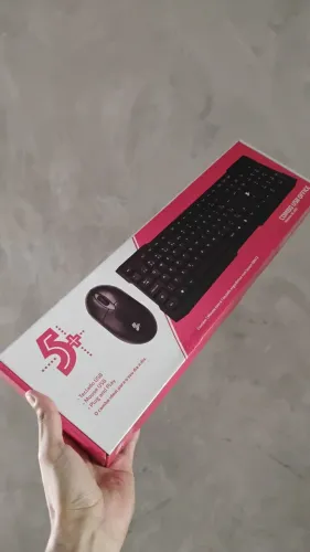 Kit Teclado e Mouse USB - 5+ KC500 Office - Preto - Novo