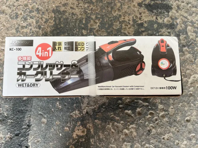 Aspirador de Pó e Compressor de Ar para Carro 4 em 1