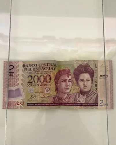 Cédula 2000 Guaraníes Paraguai 2009 Polímero - Adela e Celsa Speratti