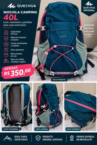 Mochila Quechua Camping 40L original