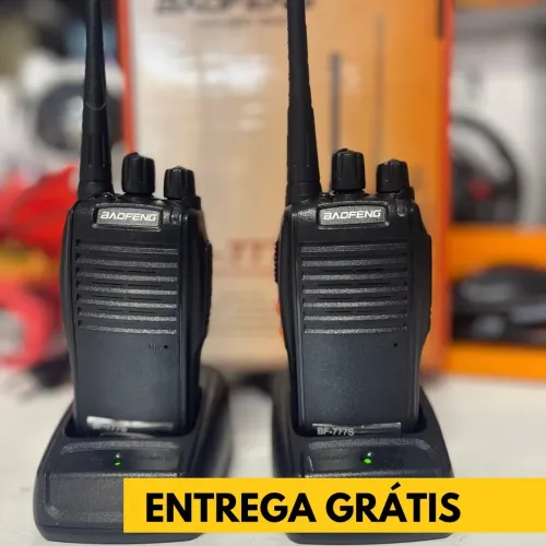 Rádio comunicador 2 rádios com fone e carregadou