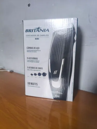 Cortador de Cabelo Britânia BCR03 18W - Completo com Caixa e Acessórios