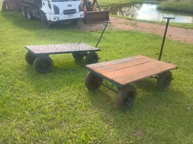 Carrinho plataforma 4rodas reforçado pra até 800kg