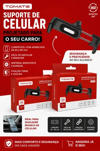 Dirija com mais praticidade e segurança: seu celular sempre no lugar certo com rotação!