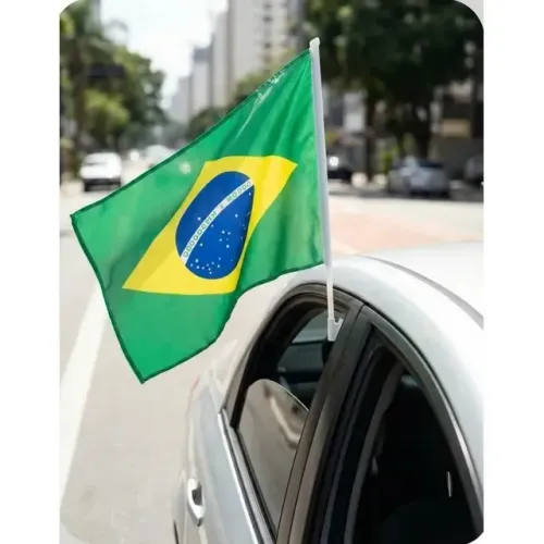 kit 4 bandeiras brasil janela de carro e motos 45x30cm copa do mundo