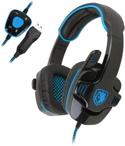 Headset Gamer 5.1 Sades SA-901 USB com Controle de Volume