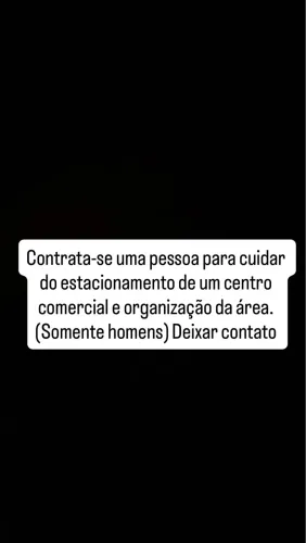Contrata-se Organizador de Estacionamento (Homens)