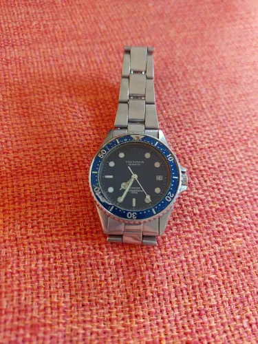 RELÓGIO ANTIGO TECHNOS SKYDIVER MOSTRADOR AZUL SÓ VENDA NÃO TROCO POR NADA 