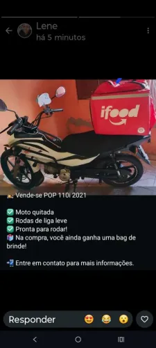 Vendo honda pop 110i