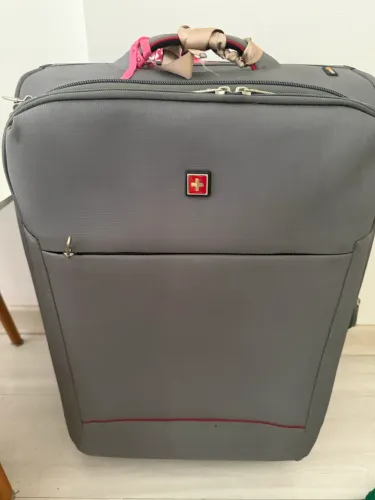 Mala de viagem Swiss cinza grande (32kg) expansível