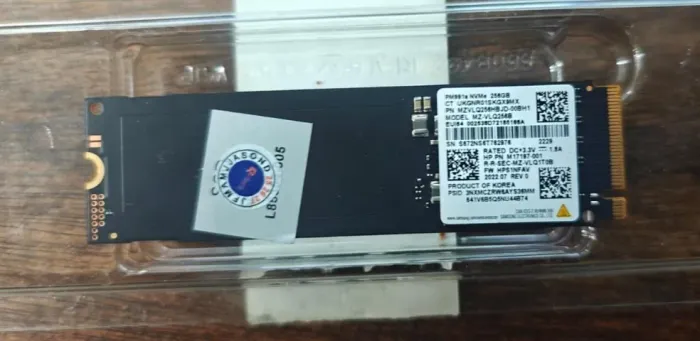 SSD NVMe M.2 SAMSUNG PCIe 3 x4 256GB NOVO KZ-VLQ256B