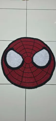 Tapete Crochê Homem Aranha