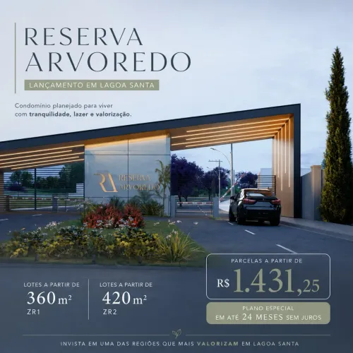 Reserva Arvoredo | Invista em Lagoa Santa com Parcelas a Partir de R$ 1.431
