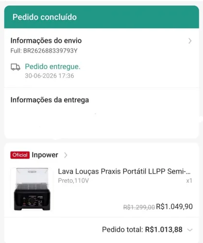 Lava louças Praxis Portátil 127V