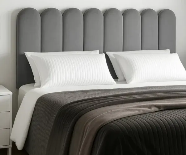 Kit cabeceira cama casal nuvem com 7 peças