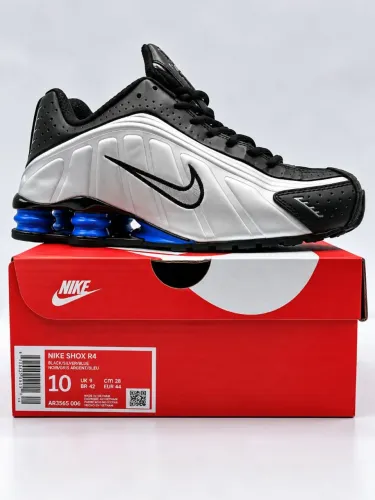 Tenis Nike Shox R4 Preto, prata e azul - [ Importado/ 42 ] Frete grátis 