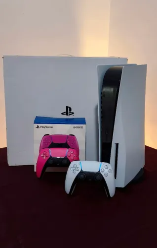 Playstation 5 Ps5 825gb + 2 controles + caixa + base completo/ parcelo até 18x no cartão