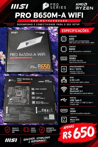 Placa mãe am5 wi-fi