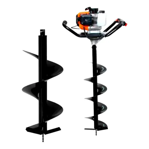 Perfurador de solo a gasolina 52cc com 2 brocas 80x20cm e 80x30cm