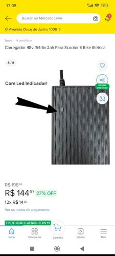 Carregador bicicleta elétrica 