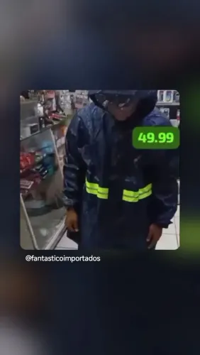 Capa de MOTOQUEIRO IMPERMEÁVEL C SINALIZADIR. E CALCA TB