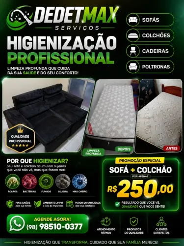 Atendimento especializado em Higienização!Elimine ácaros e Bactérias