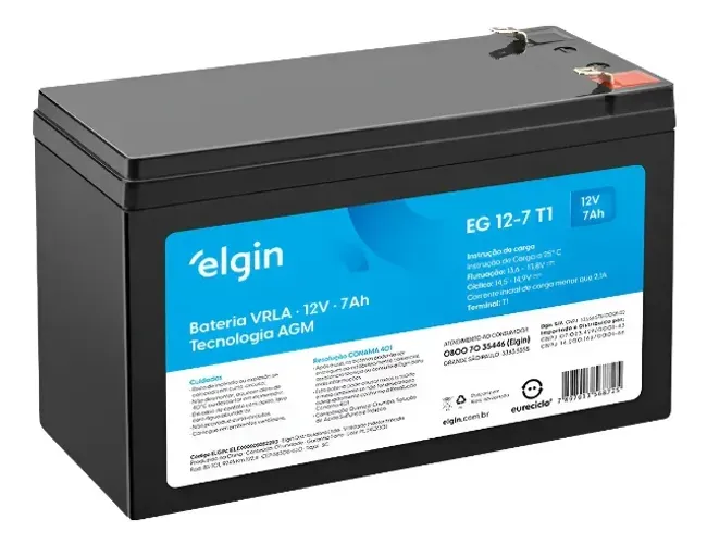 Bateria 12v 7a Para Nobreak Elgin