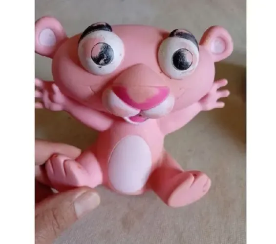 Pantera Cor de rosa figura de borracha vintage dos anos 90