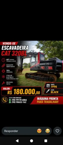 Vende Escavadeira CAT 320BL