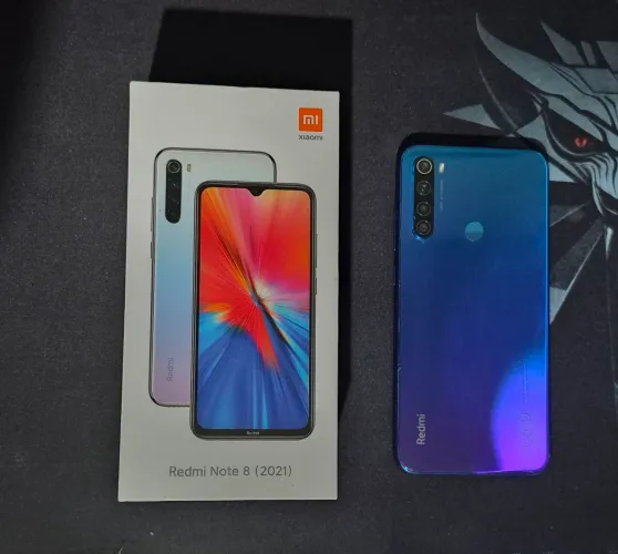 Redmi Note 8 2021 Azul 64GB/4GB - Parado por Água - Para Peças ou Conserto 
