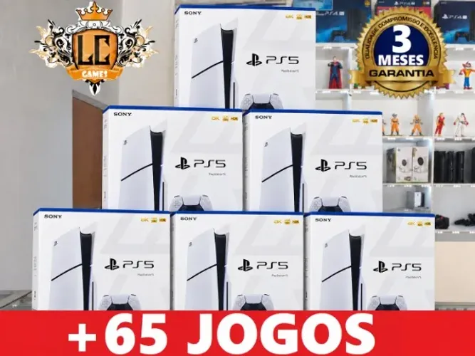 PLAYSTATION 5 SLIM 1TBº DISK COM 75 JOGOS + GARANTIA O3 MES e BRINDES ( LOJA FISICA )