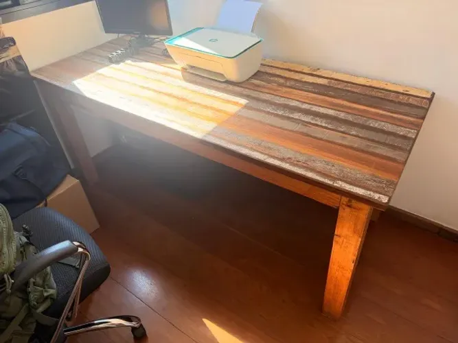 Mesa de Madeira Maciça Rústica 187x80 cm