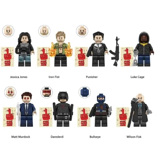 Miniaturas do Demolidor Born again minifigures daredevil Wilson Fisk justiceiro The Defend