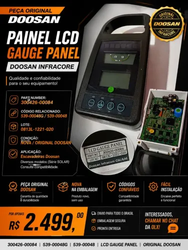 Painel LCD escavadeiras