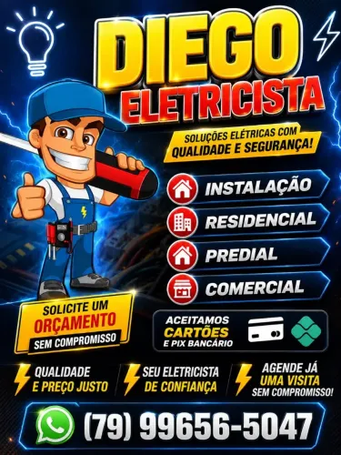 Eletricista instalador Residencial e Predial e comercial