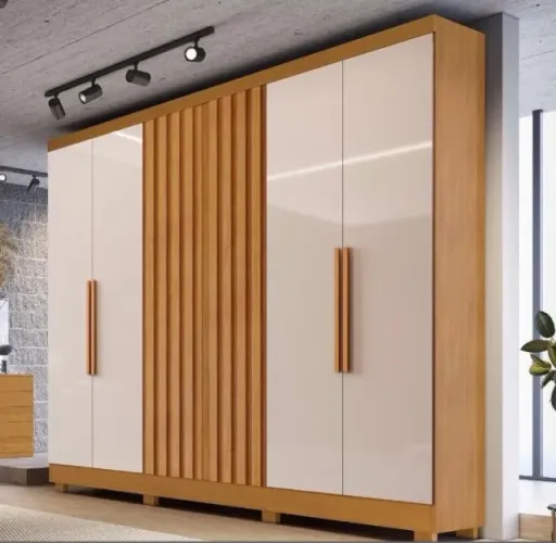 Guarda-Roupa Casal Elegance 6 Portas Ripadas e 2 Gavetas