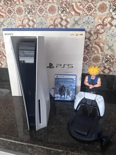 PS5 FAT com leitor + controle original + Jogo + Base, Excelente estado