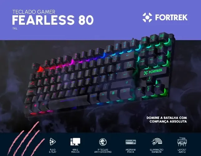 Teclado Gamer Fortrek Fearless 80 Tkl *ENTREGA GRÁTIS*