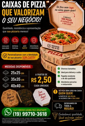 Caixa pizza oitavada