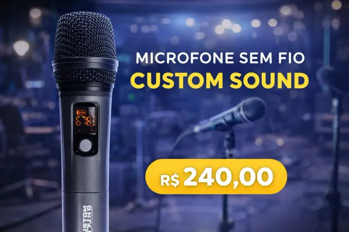 Microfone sem fio custom soud