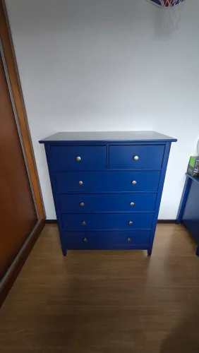 Comoda de Madeira Azul