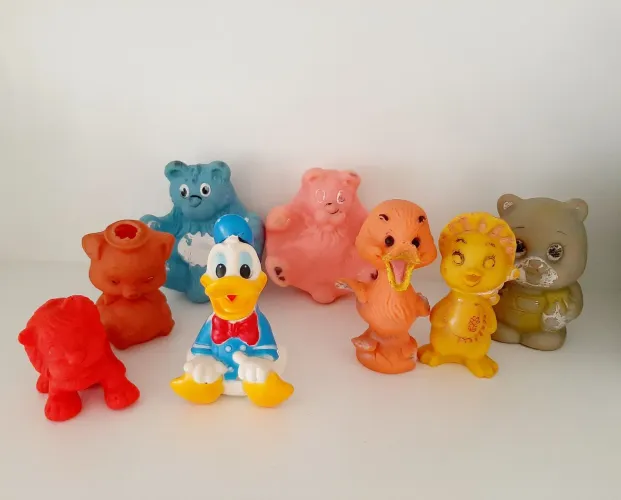 Bichinhos de borracha antigos 