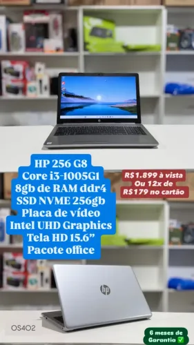 HP 256 G8 Core i3 10ª Geração | 8GB RAM | SSD 256GB