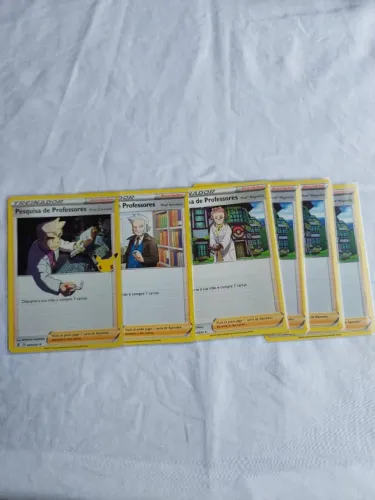 Cartas pokémon: "Pesquisa de Professores" de VARIAS versões diferentes !!!!!